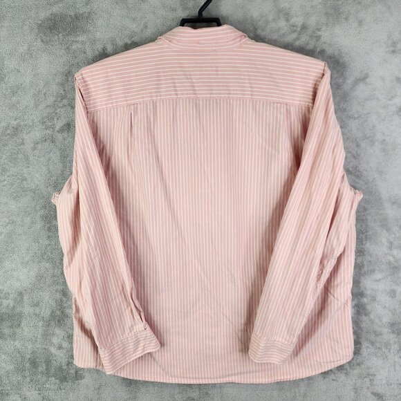 Men's American Eagle Super Soft Shirt Pink & White Striped Button-Down Size 3XL - Picture 5 of 8